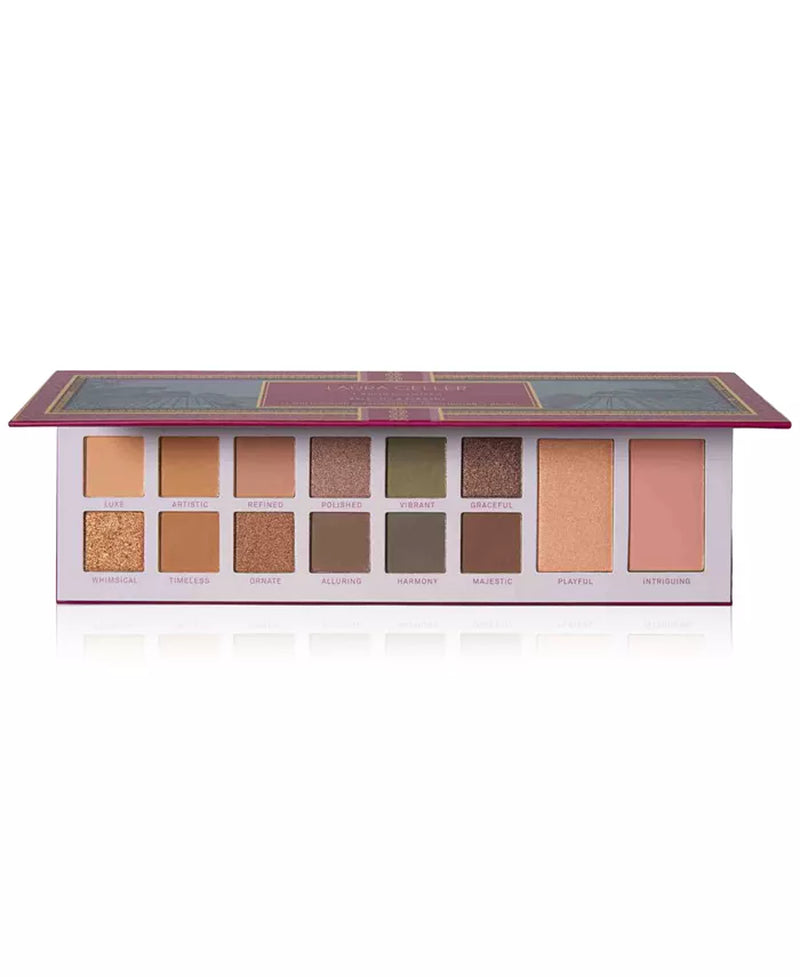 Laura'S Essentials Eclectic & Elegant 12 Multi-Finish Eyeshadows, 1 Highlighter, 1 Blush