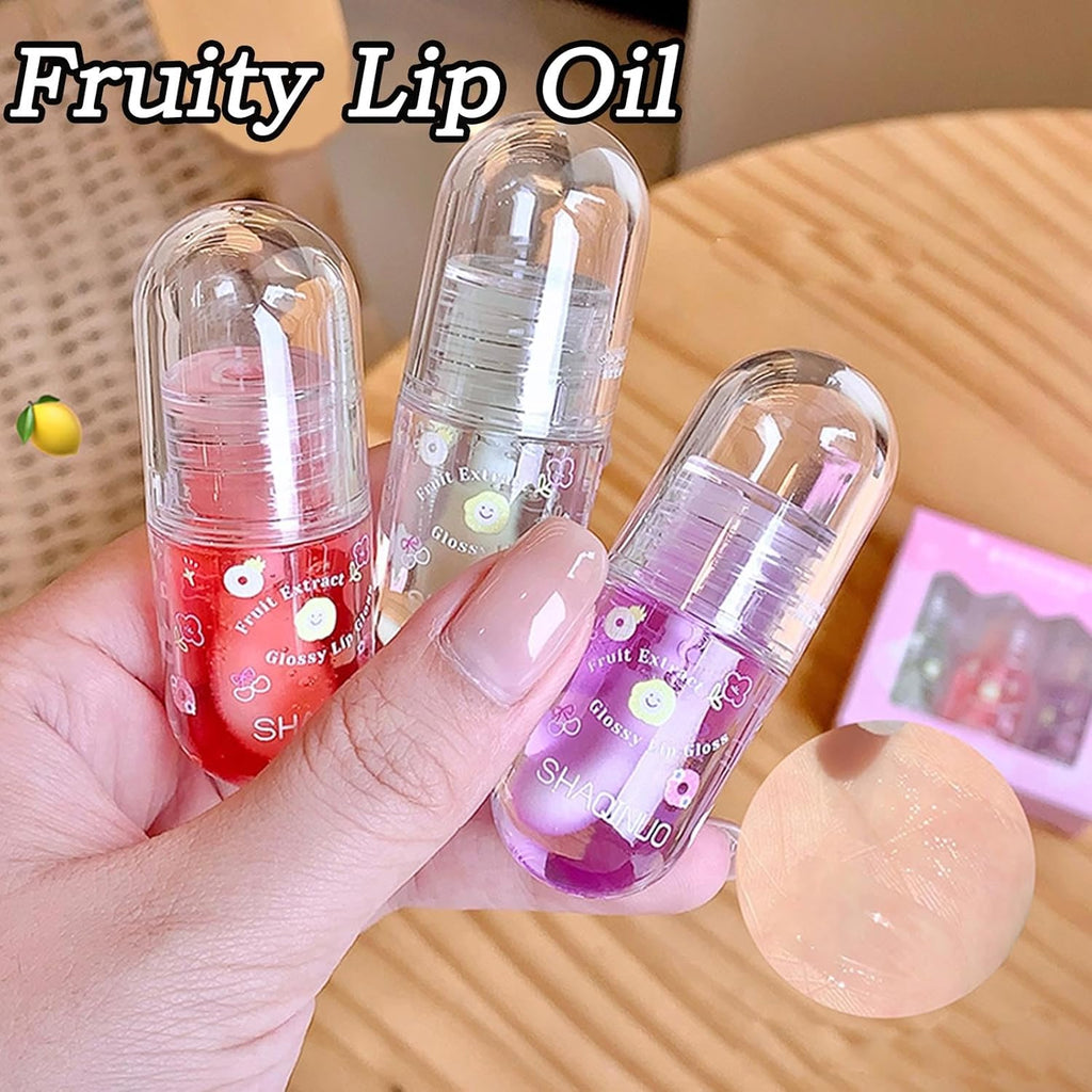 4Pcs Tinted Lip Gloss Oil Set