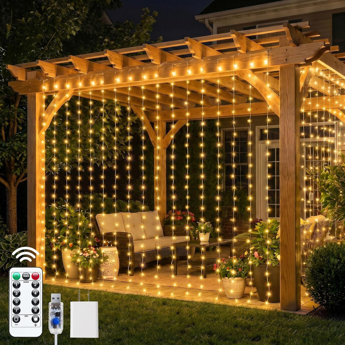 300 LED Curtain Lights