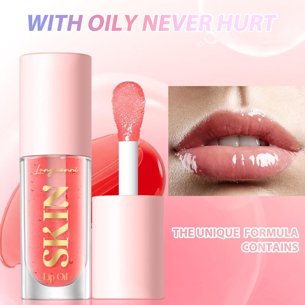 Fruit Flavored Lip Oil Balm, 1 Pack, Strawberry Lip Care