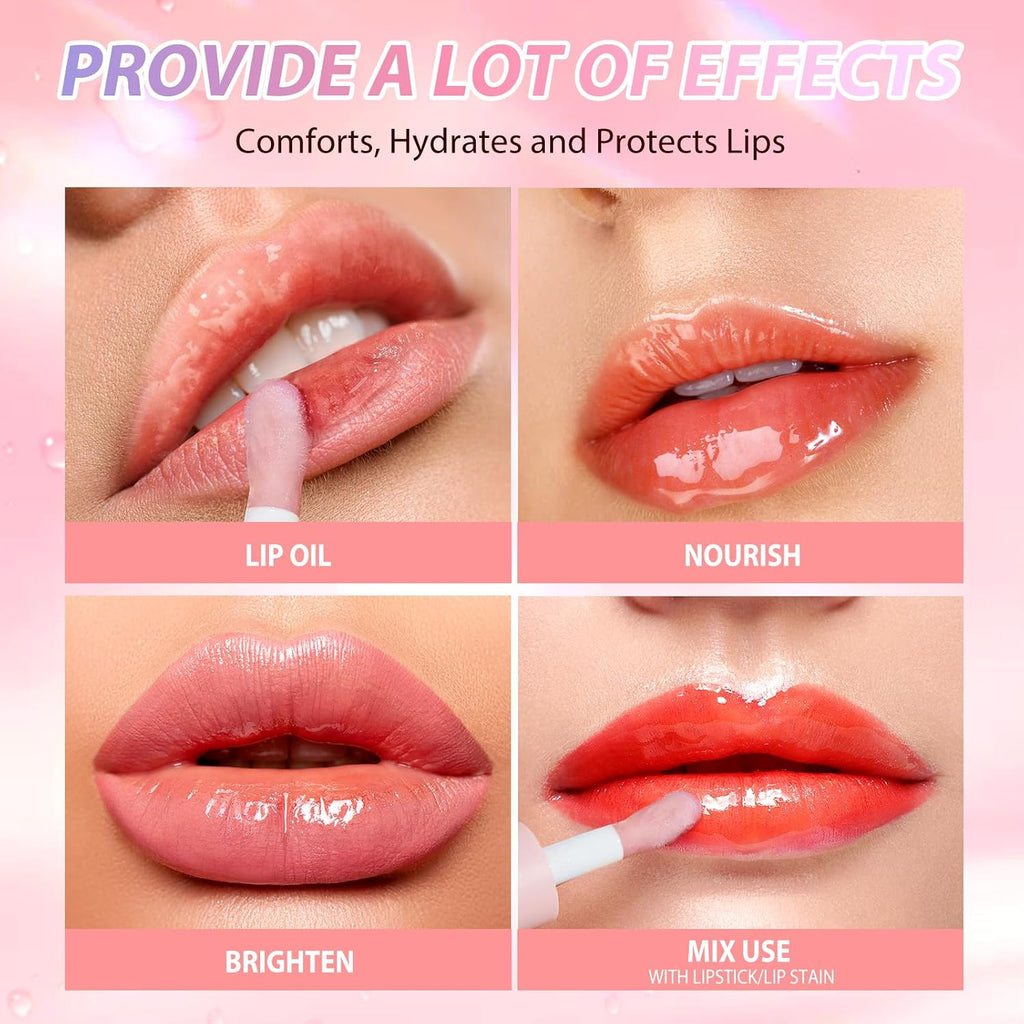 Fruit Flavored Lip Oil Balm, 1 Pack, Strawberry Lip Care