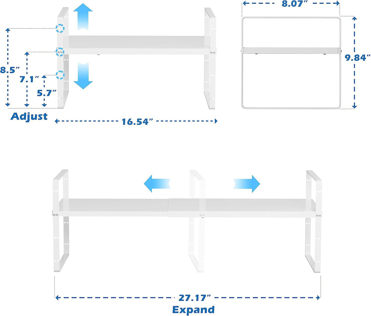 Expandable Kitchen Shelf Organizers