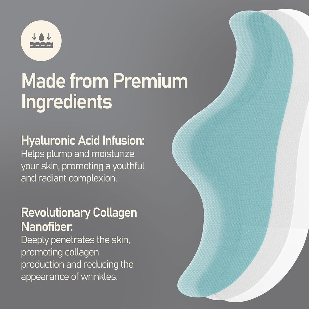 Forehead Wrinkle Patches 12Pcs - anti Wrinkle Patch with Marine Collagen and Hyaluronic Acid 