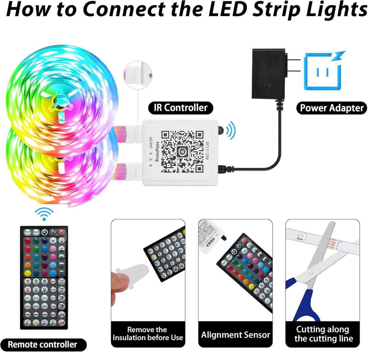 Led Lights for Bedroom 130Ft (2 Rolls * 65Ft) 