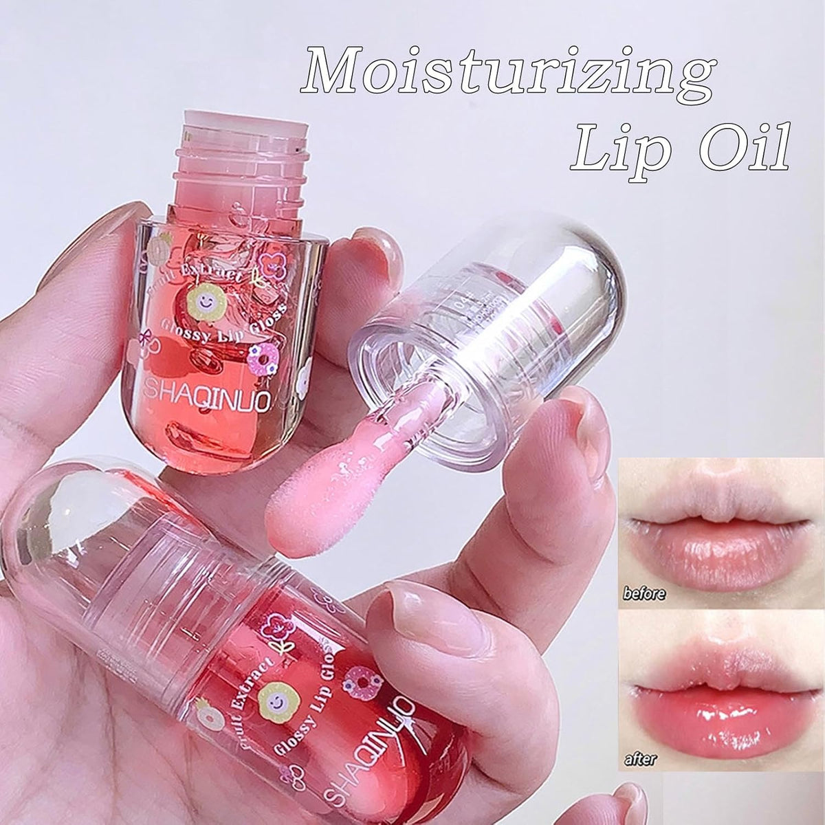 4Pcs Tinted Lip Gloss Oil Set