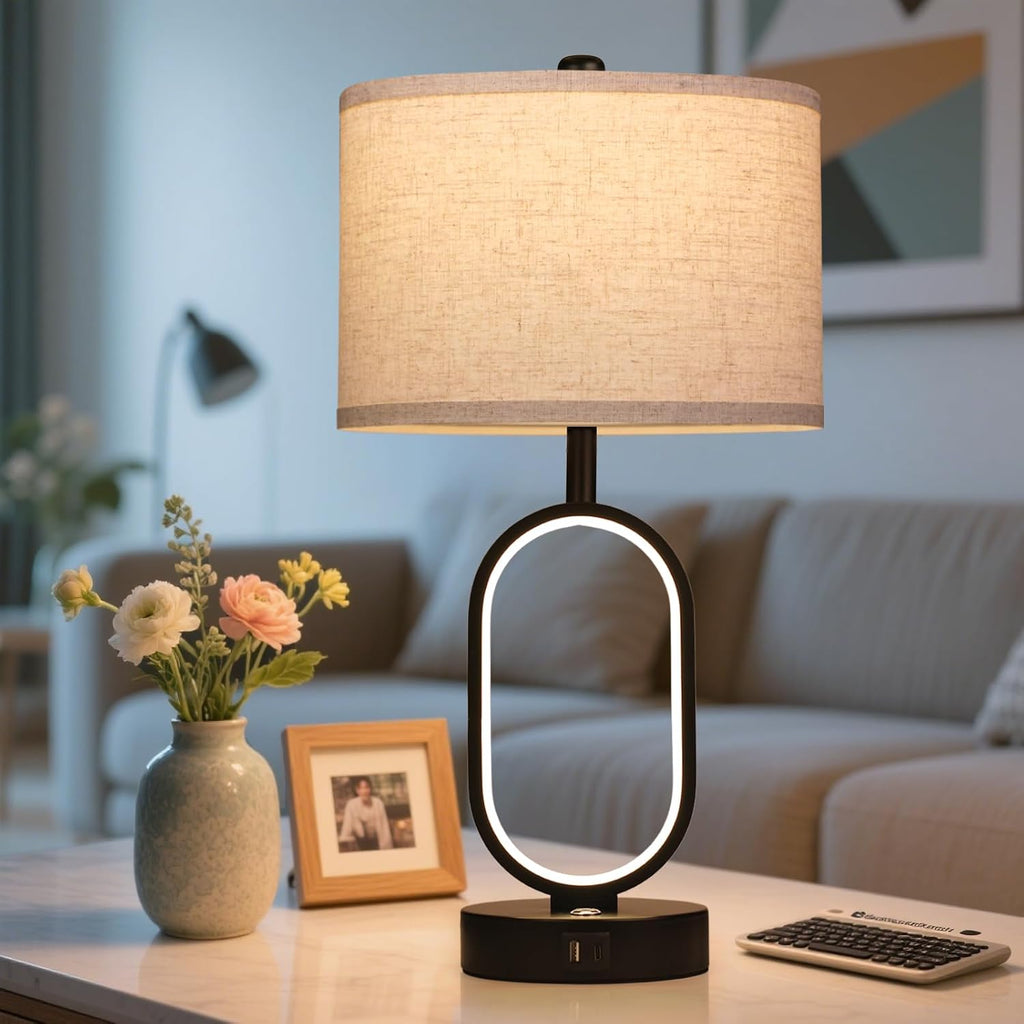 23" Bedside Lamps Set of 2