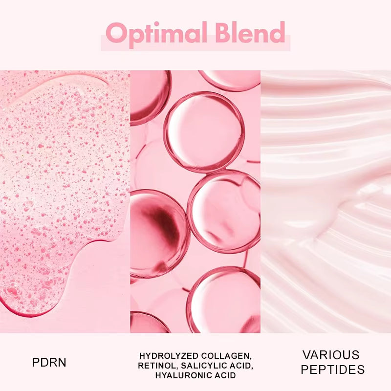 Korean Skincare Complex Peptide Acne Serum with PDRN Collagen - Pore Shrinking Melanin Fading Skin Brightening and Smoothing