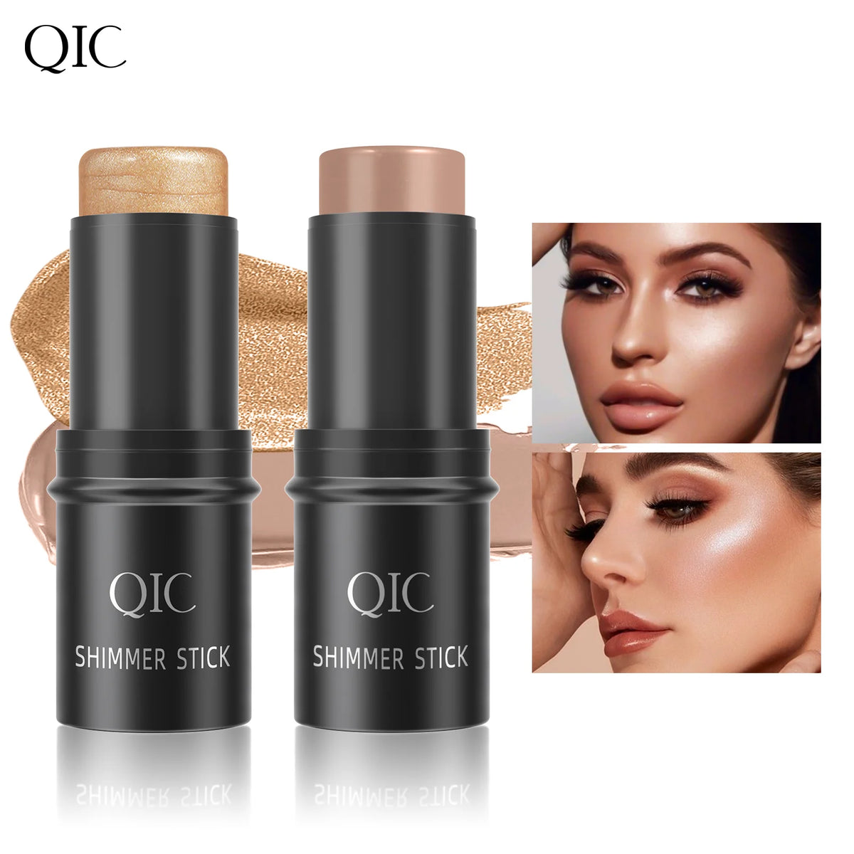 Glitter Highlighter Bronzer Contour Stick for Face Blush Shimmer Powder Creamy Makeup Cosmetics