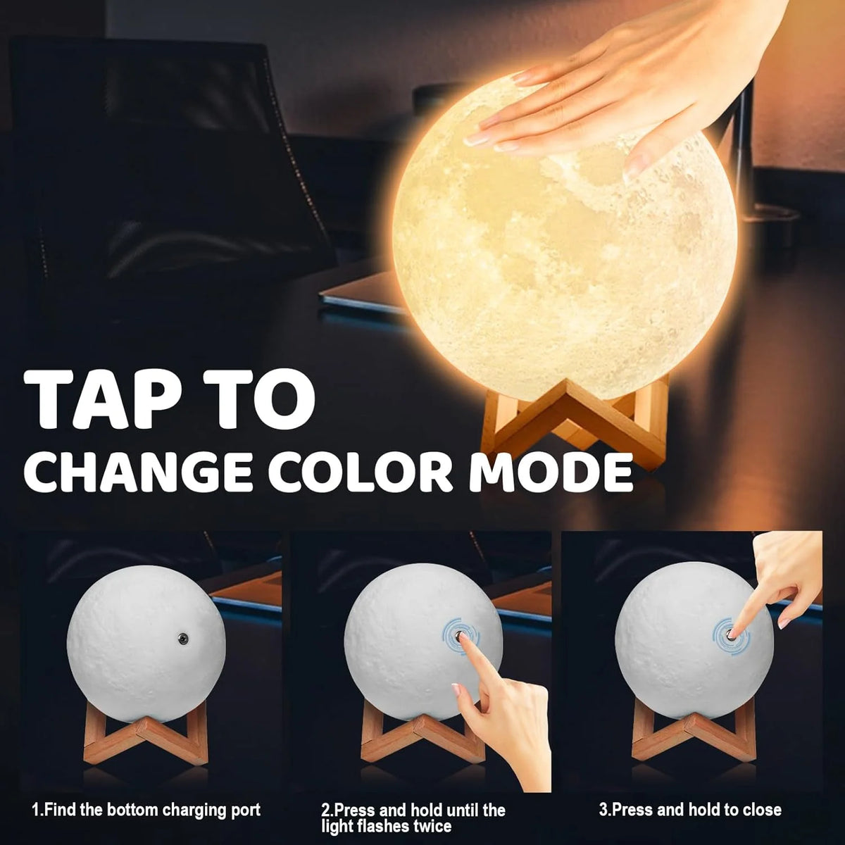 Moonlight Night Light for Kids Adults