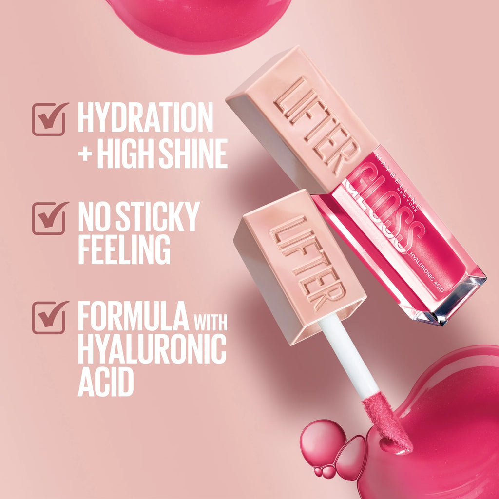 Lifter Gloss Long-Lasting Lip Gloss Makeup with Hyaluronic Acid, Opal, 0.18 Fl Oz