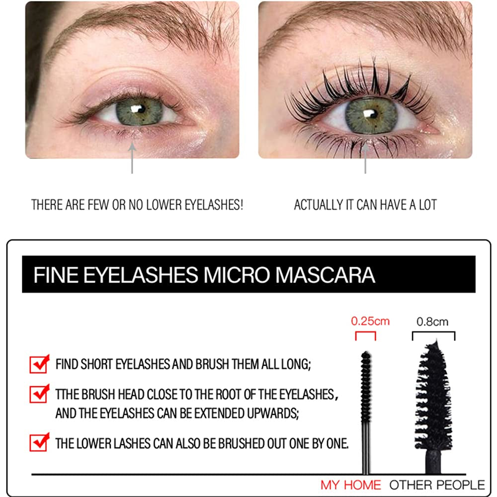 Waterproof Mascara for Fine Short Eyelash, Washable 