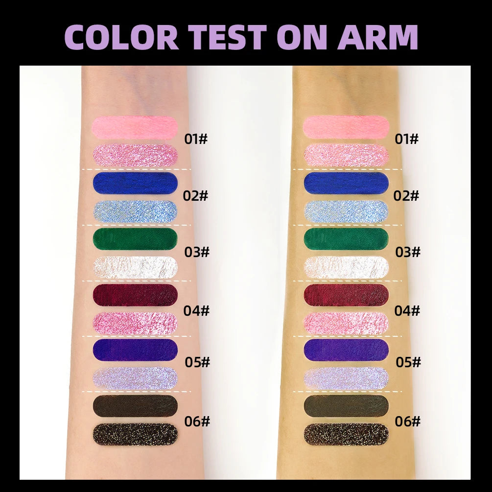 Double Headed Diamond Glitter Colored Mascara,Long Lasting 