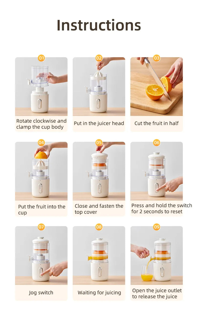 Multifunctional Wireless Electric Juicer Steel 