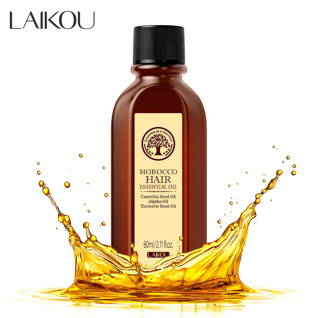 Morocco Hair Essential Oil 60Ml Repair Damaged Hair anti Frizz Nourishing Smoothing Argan Oil for All Hair Types