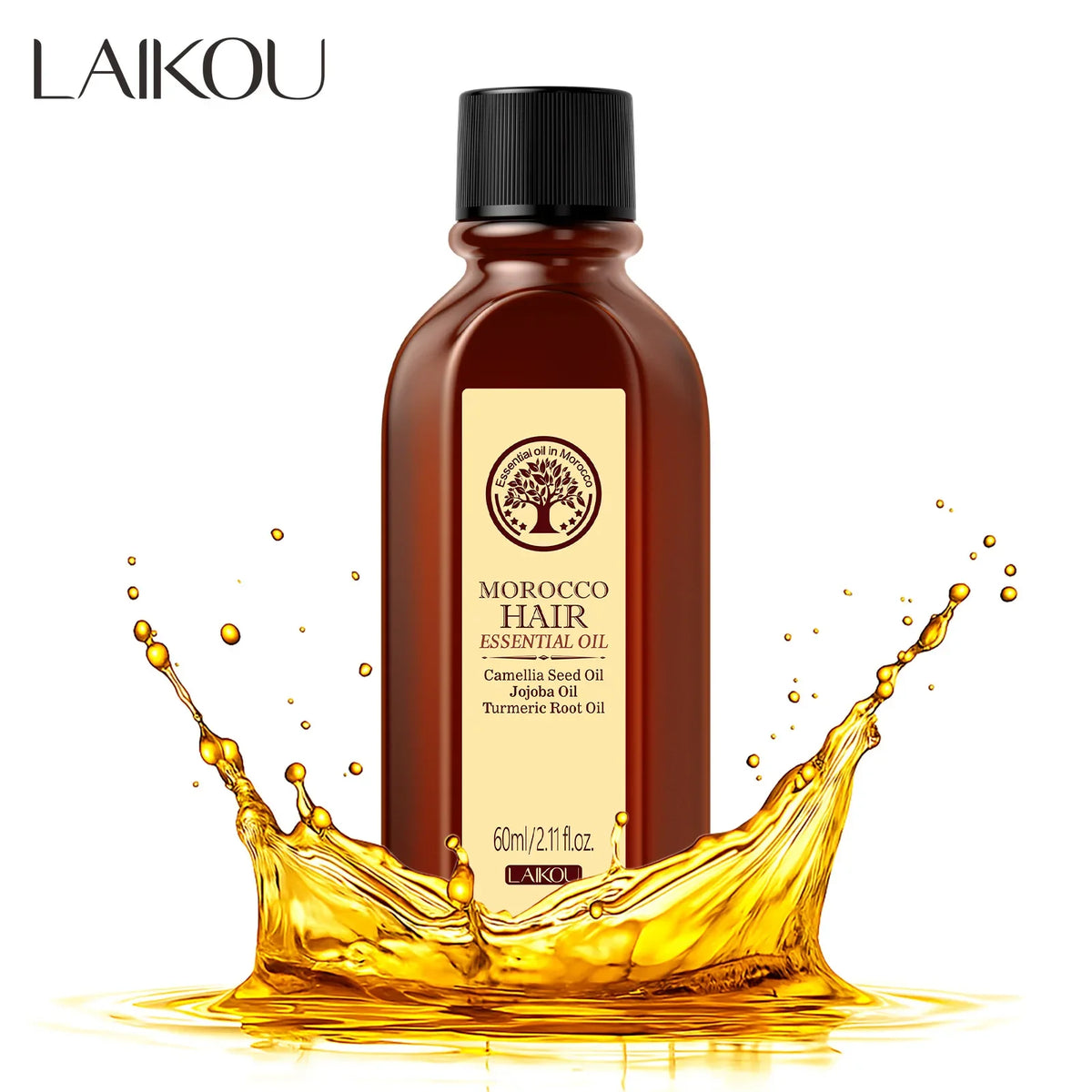 Morocco Hair Essential Oil 60Ml Repair Damaged Hair anti Frizz Nourishing Smoothing Argan Oil for All Hair Types