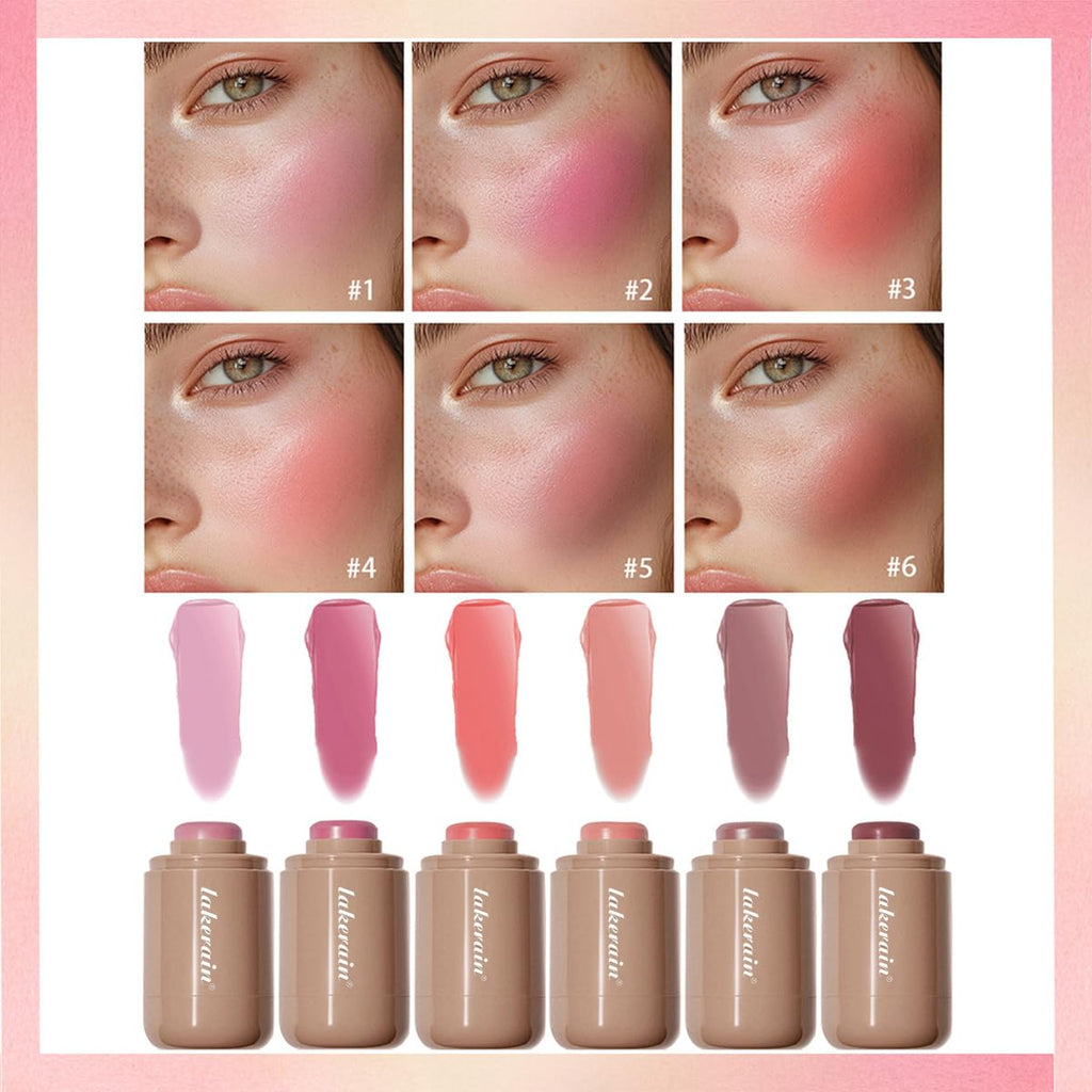 Cream Blush Stick, Natural-Looking Matte Finish Makeup Blush Stick