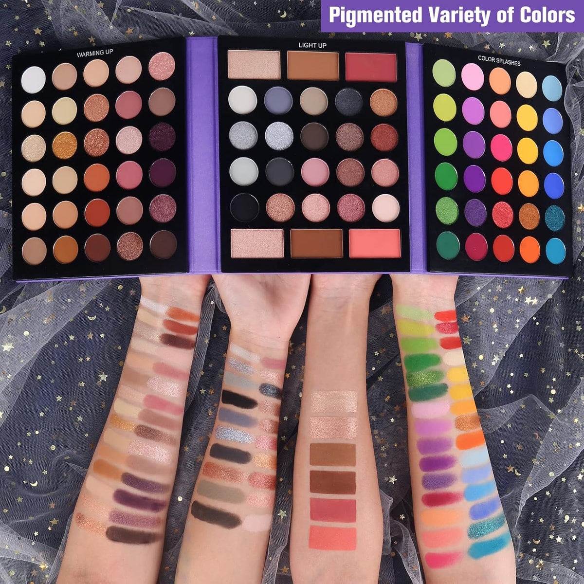Eyeshadow Palette with 15Pcs Brushes Makeup Set, Pigmented 86 Colors Make up Sets Valentine'S Day Gift