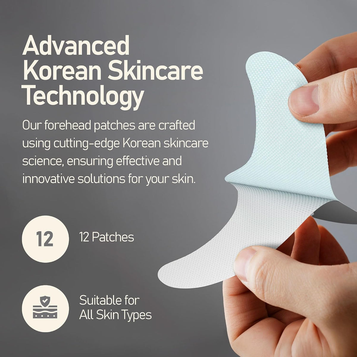 Forehead Wrinkle Patches 12Pcs - anti Wrinkle Patch with Marine Collagen and Hyaluronic Acid 