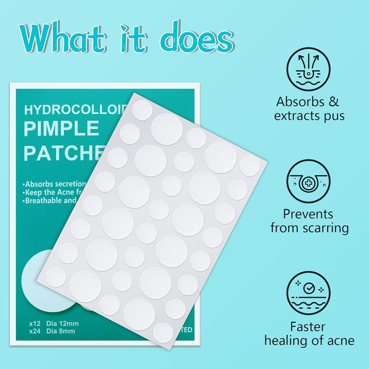 180 Counts Pimple Patches for Face 