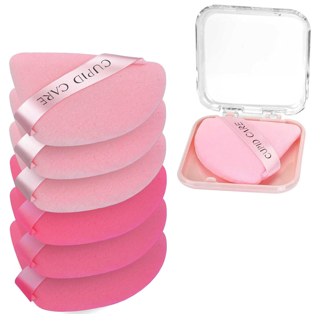 6 Pcs Powder Puff with 2 Travel Cases