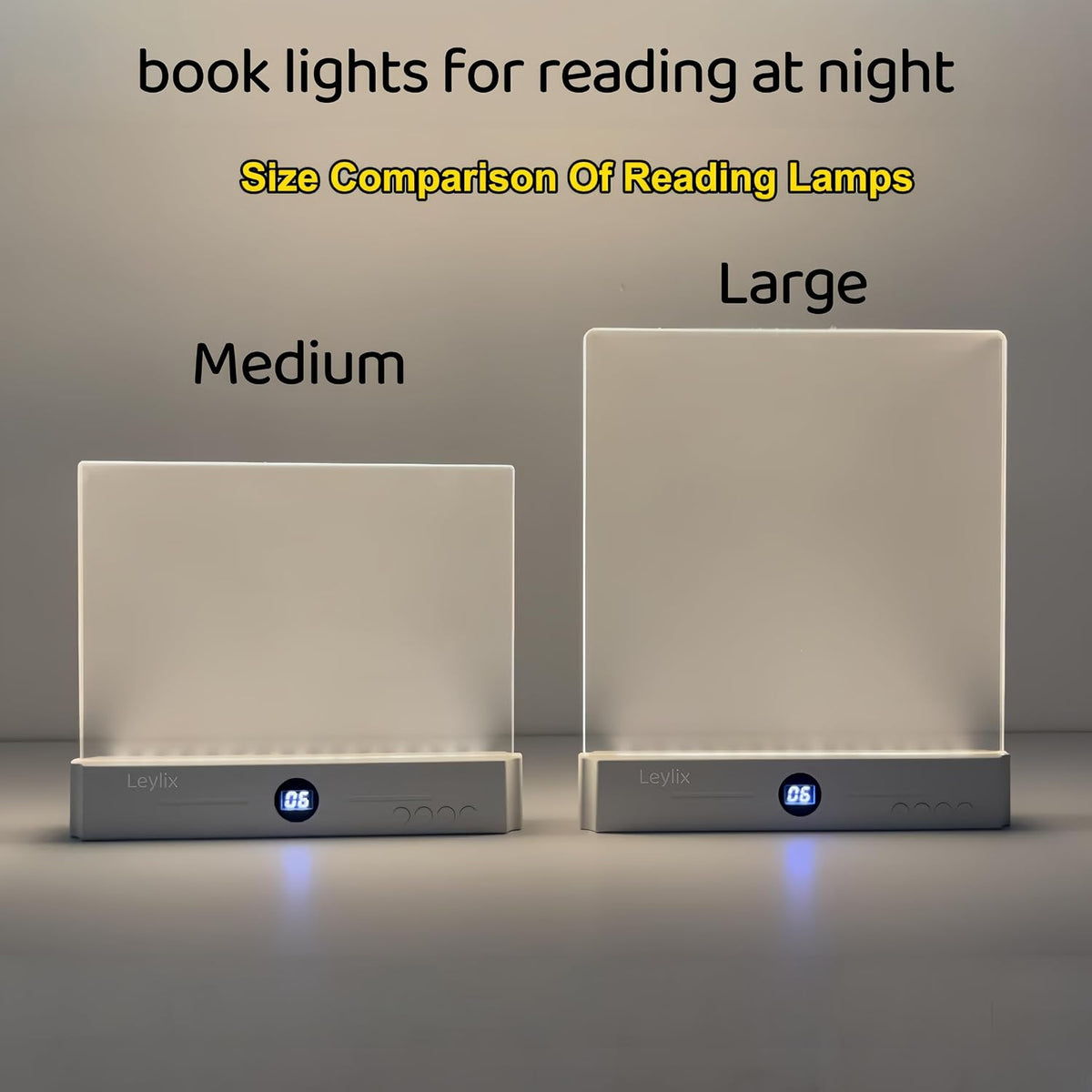 XL LED Flat Book Light for Reading at Night in Bed, Matte White