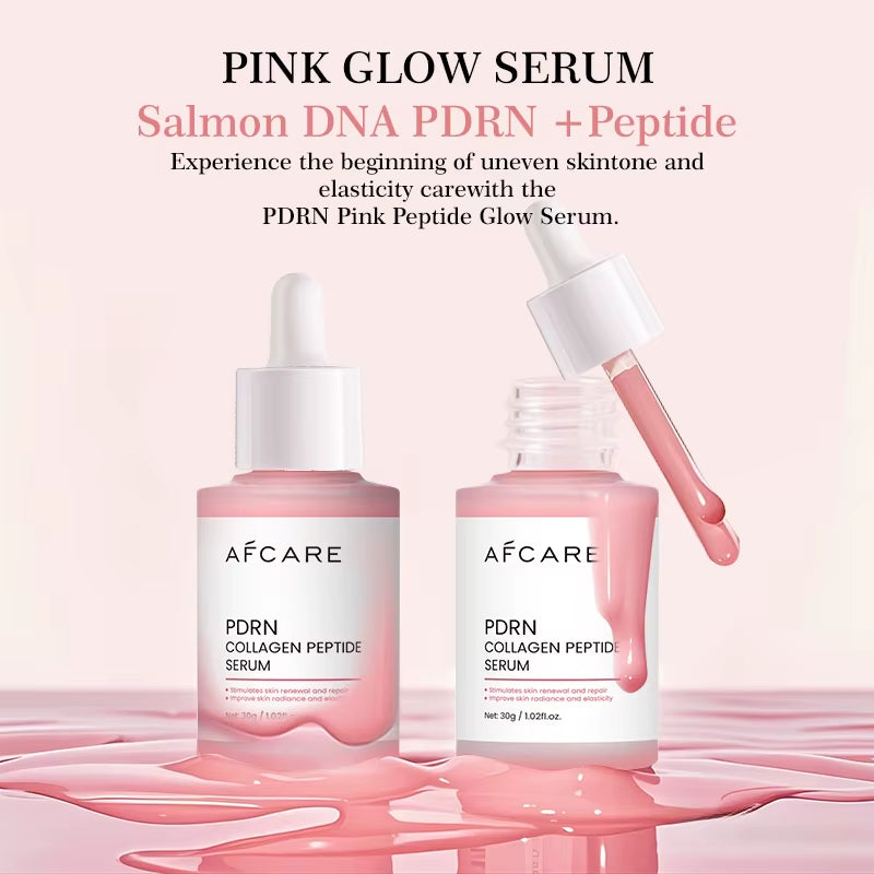 Korean Skincare Complex Peptide Acne Serum with PDRN Collagen - Pore Shrinking Melanin Fading Skin Brightening and Smoothing