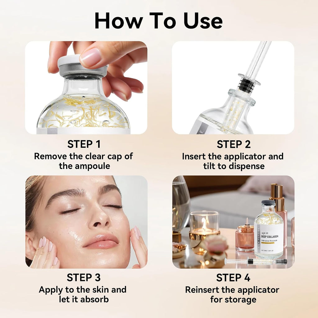 Deep Collagen Silk Peptide Serum for Face – Korean Silk Peptide Facial Ampoule