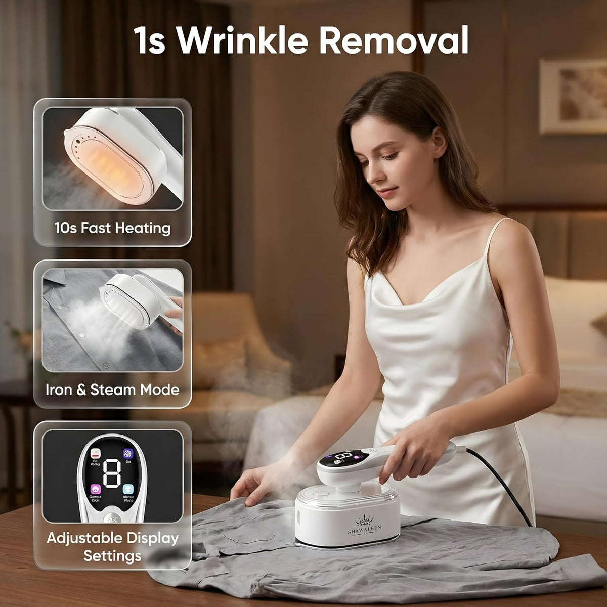 Travel Steamer for Clothes with Ironing Gloves