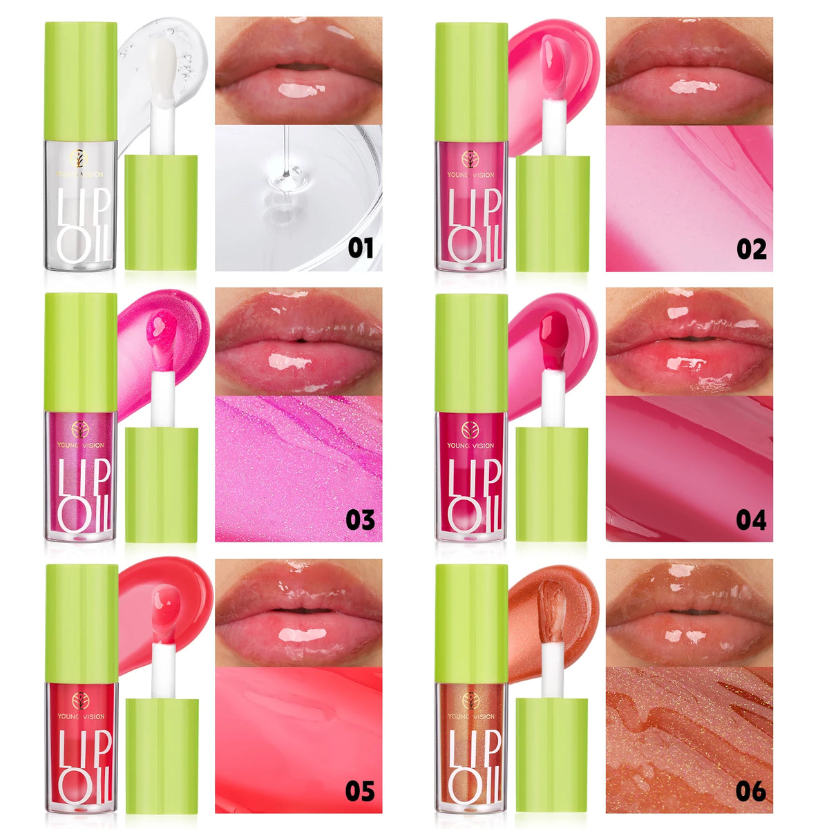 Transparent Lip Oil 6 Colors Available 
